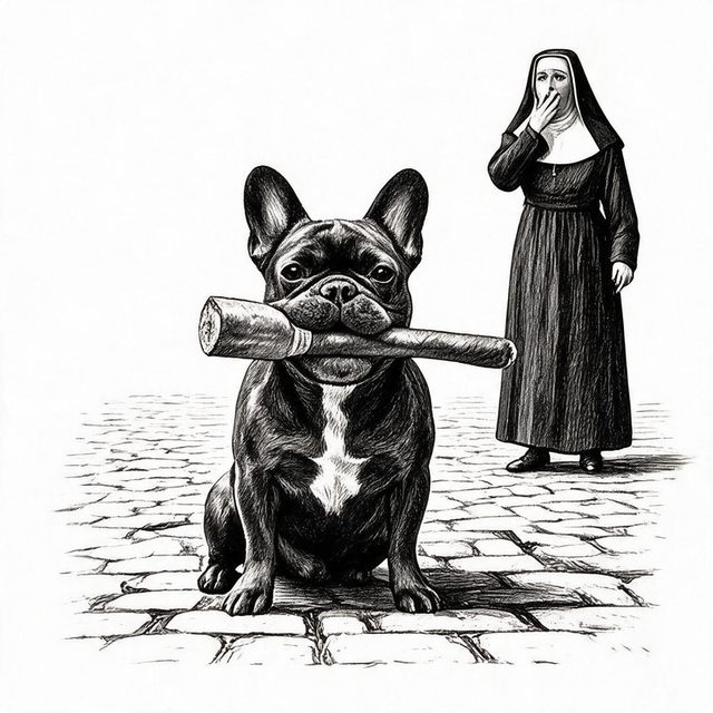 Robespierre, up to something, with a scandalized sister