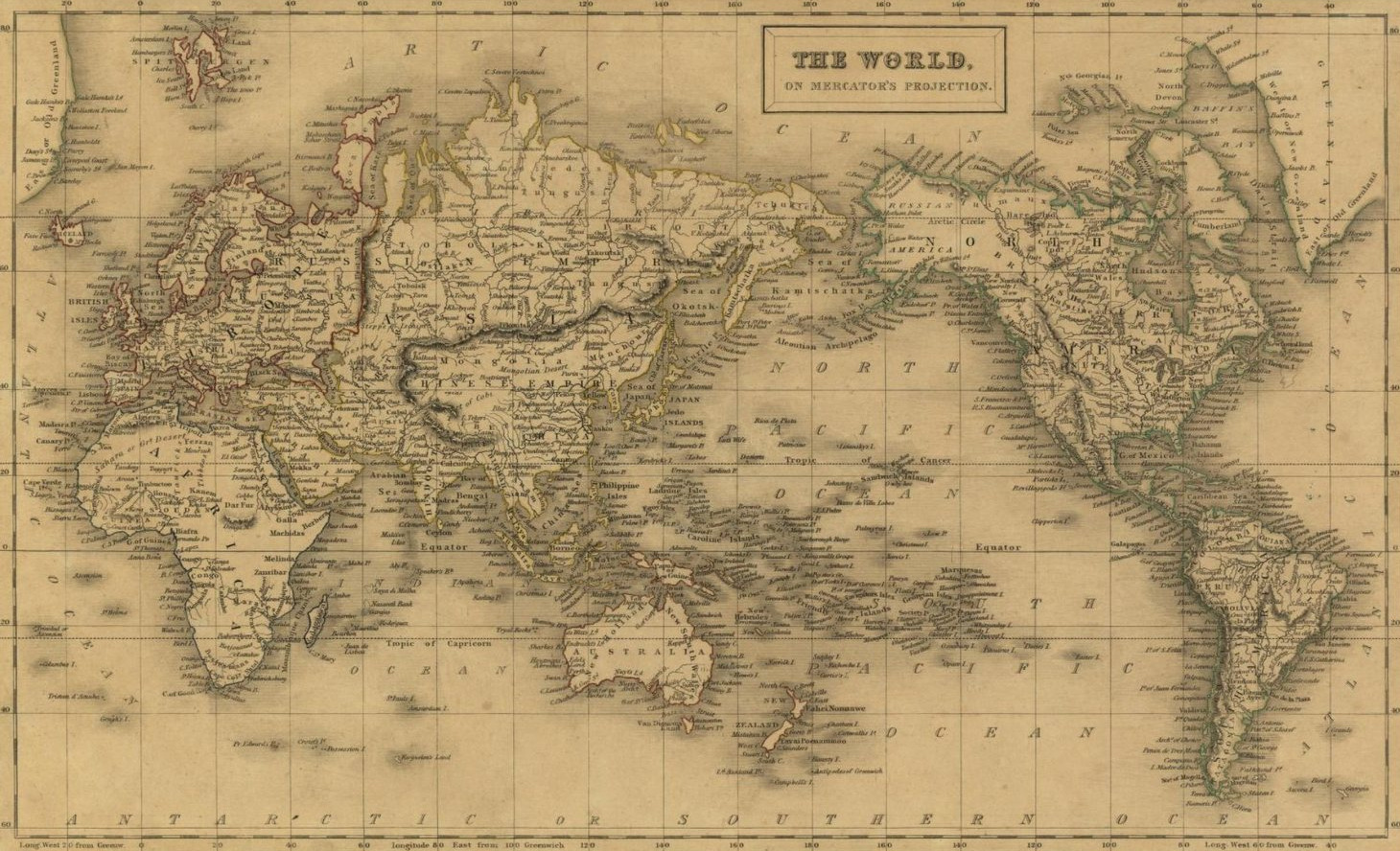 The World, on Mercator's Projection